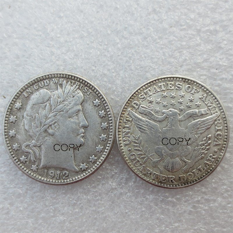 USA 1912 Barber Quarter Dollars Copy Coin