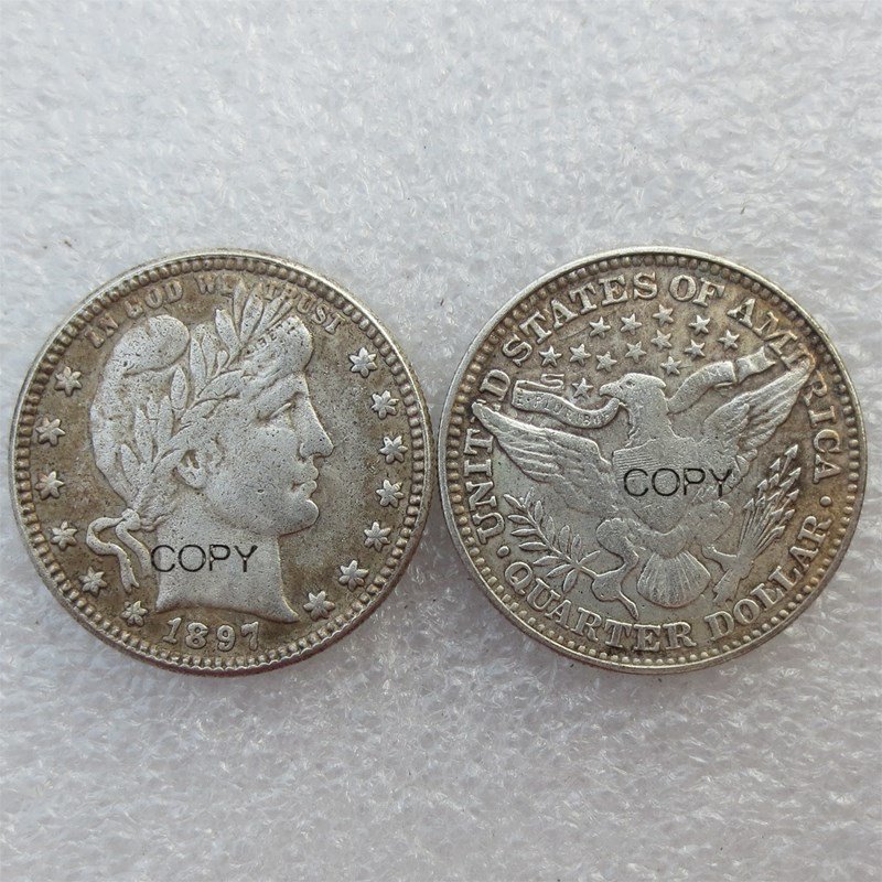 USA 1897 Barber Quarter Dollars Copy Coin