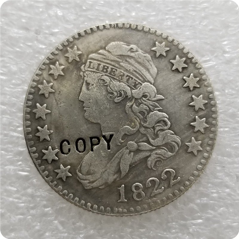 USA 1822 Capped Bust 25 Cents Quarters Dollars Copy Coin
