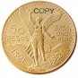 1921 Mexico 50 Peso Gold Plated Copy Coin