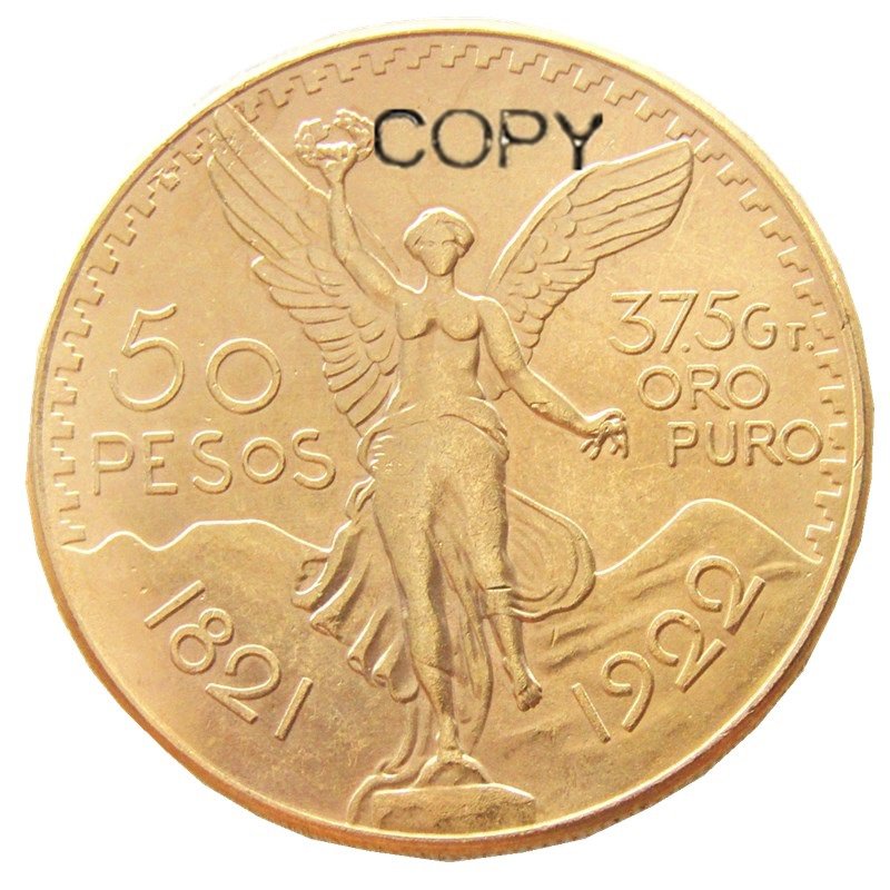 1922 Mexico 50 Peso Gold Plated Copy Coin