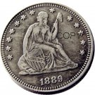 USA 1889 Seated Liberty Quarter Dollars 25 Cent Copy Coin USA 1889 Seated Liberty Quarter Dollars 25 Cent Copy Coin