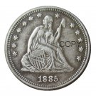 USA 1885 Seated Liberty Quarter Dollars 25 Cent Copy Coin
