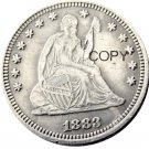 USA 1883 Seated Liberty Quarter Dollars 25 Cent Copy Coin USA 1883 Seated Liberty Quarter Dollars 25 Cent Copy Coin
