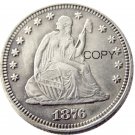USA 1876 Seated Liberty Quarter Dollars 25 Cent Copy Coin USA 1876 Seated Liberty Quarter Dollars 25 Cent Copy Coin