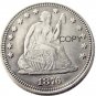 USA 1876 Seated Liberty Quarter Dollars 25 Cent Copy Coin