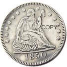 USA 1850 Seated Liberty Quarter Dollars 25 Cent Copy Coin USA 1850 Seated Liberty Quarter Dollars 25 Cent Copy Coin
