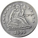 USA 1849 Seated Liberty Quarter Dollars 25 Cent Copy Coin
