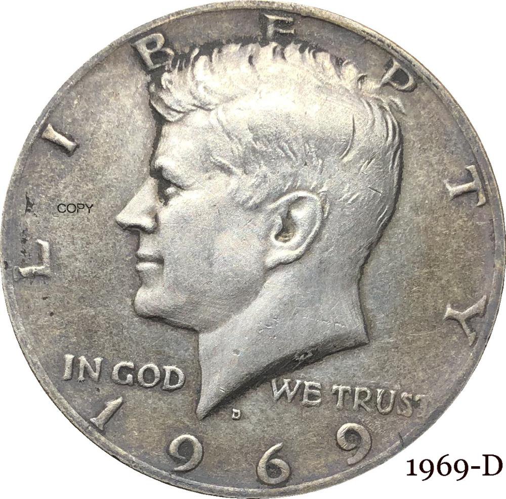 US 1969-D Liberty 1/2 Kennedy Half Dollar Copy Coin