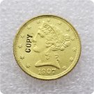 USA 1907 Coronet Head Half Eagle Five Dollars Copy Coin USA 1907 Coronet Head Half Eagle Five Dollars Copy Coin