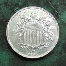 US 1866 With Rays Shield Nickel Five Cents Copy Coin US 1866 With Rays Shield Nickel Five Cents Copy Coin