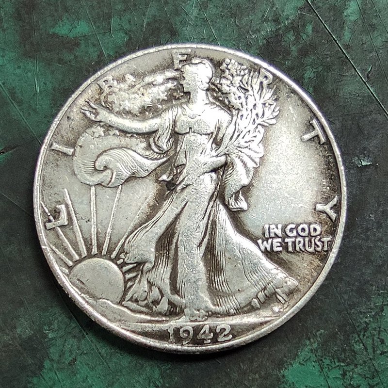 US 1942 Walking Liberty Half Dollar Copy Coin