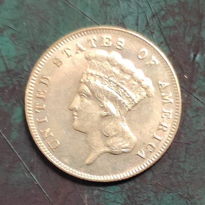 US 1855 Three Dollars $3 Copy Coin