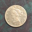 US 1886 Liberty Head Ten Dollars $10 Copy Coin US 1886 Liberty Head Ten Dollars $10 Copy Coin