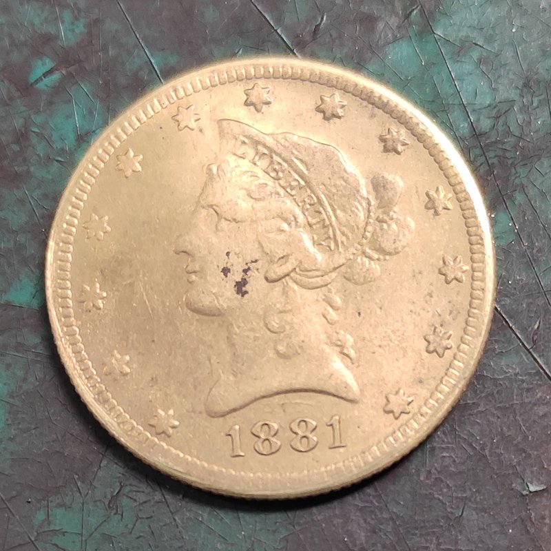 US 1881 Liberty Head Ten Dollars $10 Copy Coin