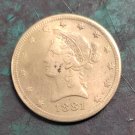 US 1881 Liberty Head Ten Dollars $10 Copy Coin US 1881 Liberty Head Ten Dollars $10 Copy Coin