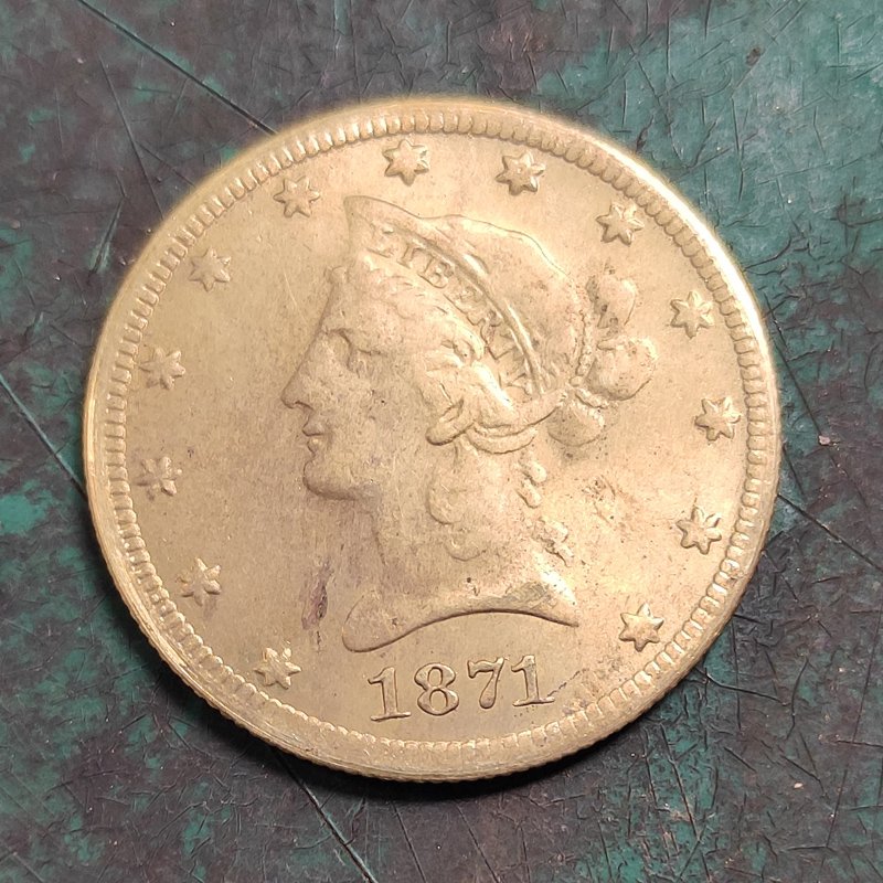 US 1871 Liberty Head Ten Dollars $10 Copy Coin
