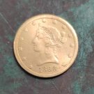 US 1866 Liberty Head Ten Dollars $10 Copy Coin US 1866 Liberty Head Ten Dollars $10 Copy Coin