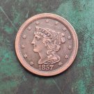 US 1857 Braided Hair Half Cent Copy Coin