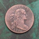 US 1796 Draped Bust Large One Cent Copy Coin US 1796 Draped Bust Large One Cent Copy Coin
