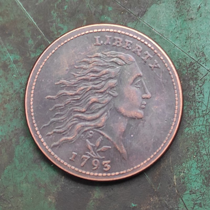 US 1793 Wreath Leaf Large One Cent Copy Coin