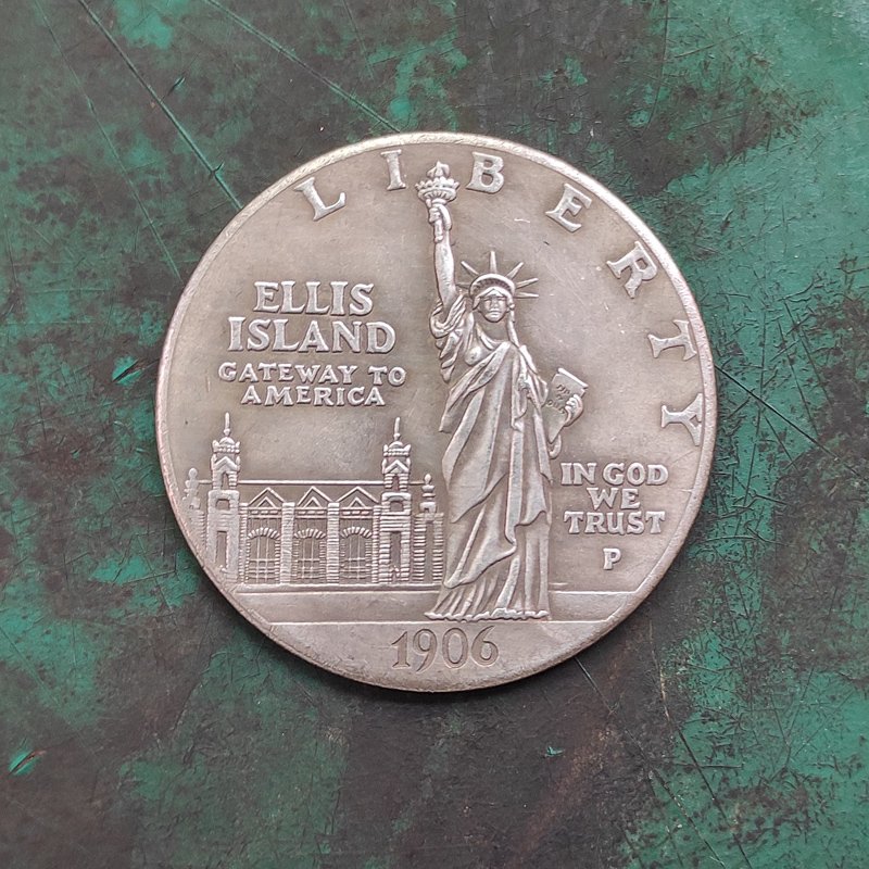 US 1906 Liberty Ellis Island One Dollar Copy Coin