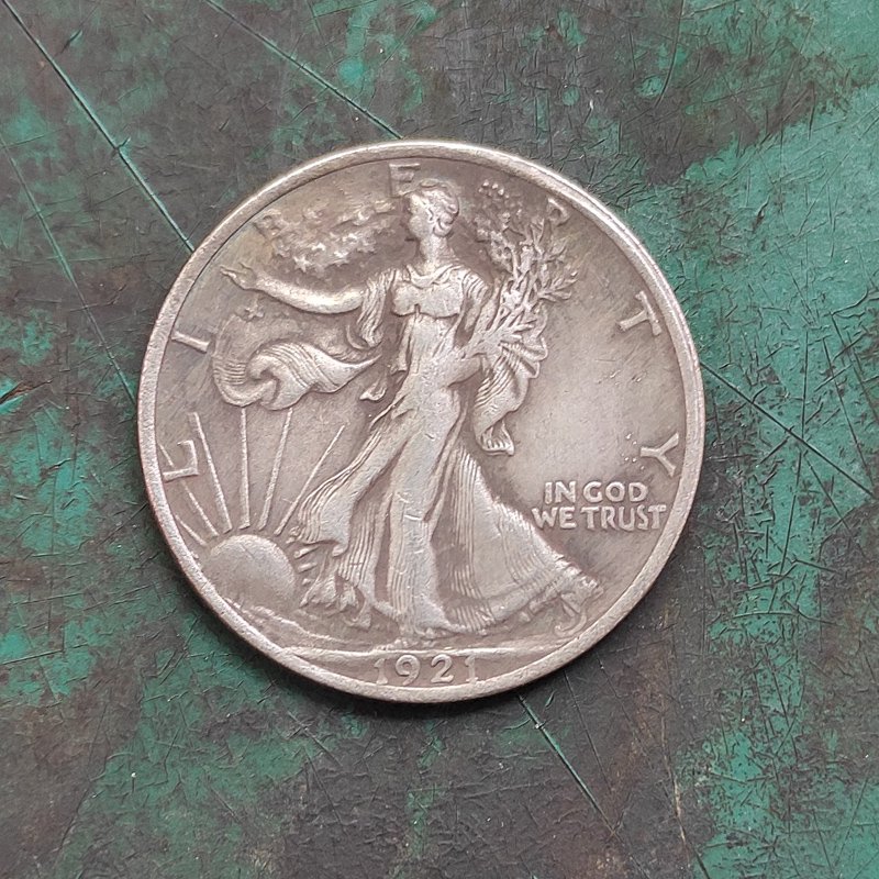 US 1921-D Walking Liberty Half Dollar Copy Coin