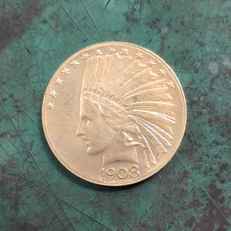 US 1908-D Indian Head Ten Dollars Copy Coin