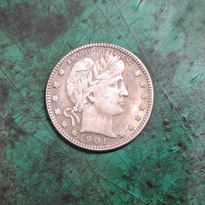 US 1901-S Barber Quarter Dollars Copy Coin