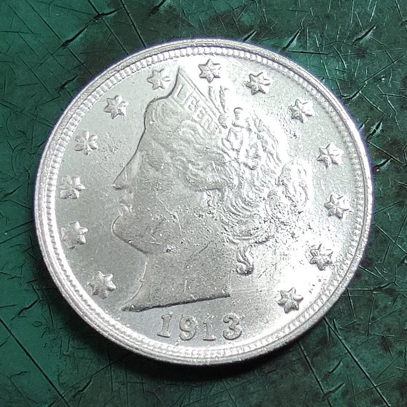 US 1913 Liberty Head Five Cents V Nickel Copy Coin