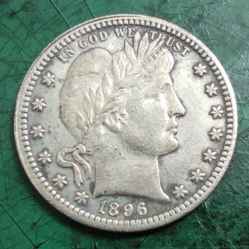 US 1896-S Barber Quarter Dollars Copy Coin