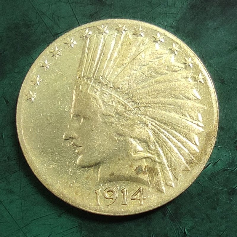 US 1914 Indian Head Ten Dollars Copy Coin