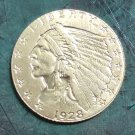 US 1928 Indian Head $2.5 Quarter Eagle Gold Copy Coin US 1928 Indian Head $2.5 Quarter Eagle Gold Copy Coin