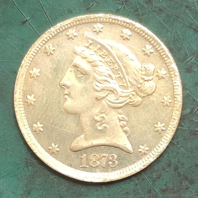 US 1873 Liberty Coronet Head Five Dollars Copy Coin