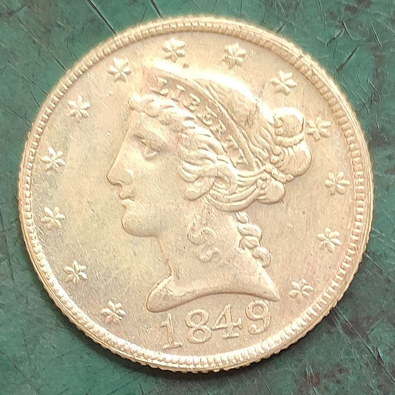 US 1849 Liberty Coronet Head Five Dollars Copy Coin