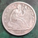 US Coin 1866 Seated Liberty Half Dollar Copy Coin US Coin 1866 Seated Liberty Half Dollar Copy Coin