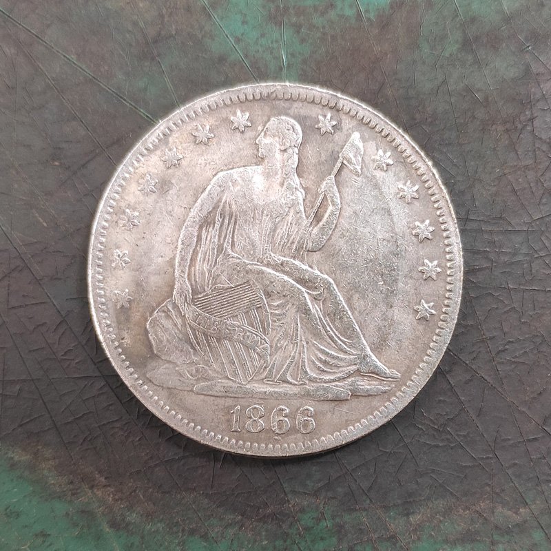 US Coin 1866-S Seated Liberty Half Dollar Copy Coin