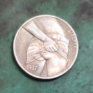 US 1937-D 3-Legged Buffalo Five Cents Nickel Copy Coin Type 59-1 US 1937-D 3-Legged Buffalo Five Cents Nickel Copy Coin Type 59-1
