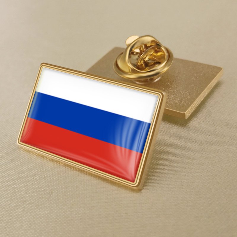 1Pcs Russian Federation Country Flag Badges Lapel Pins-25x15mm