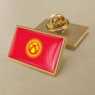 1Pcs Kyrgyzstan Country Flag Badges Lapel Pins-25x15mm