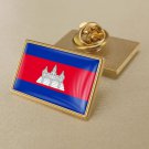 1Pcs Cambodia Country Flag Badges Lapel Pins-25x15mm 1Pcs Cambodia Country Flag Badges Lapel Pins-25x15mm