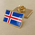 1Pcs Iceland Country Flag Badges Lapel Pins-25x15mm