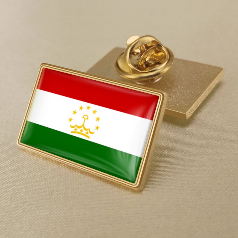 1Pcs Tajikistan Country Flag Badges Lapel Pins-25x15mm