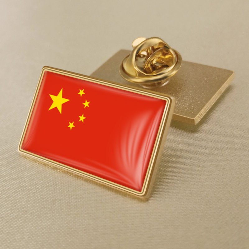 1Pcs China Country Flag Badges Lapel Pins-25x15mm
