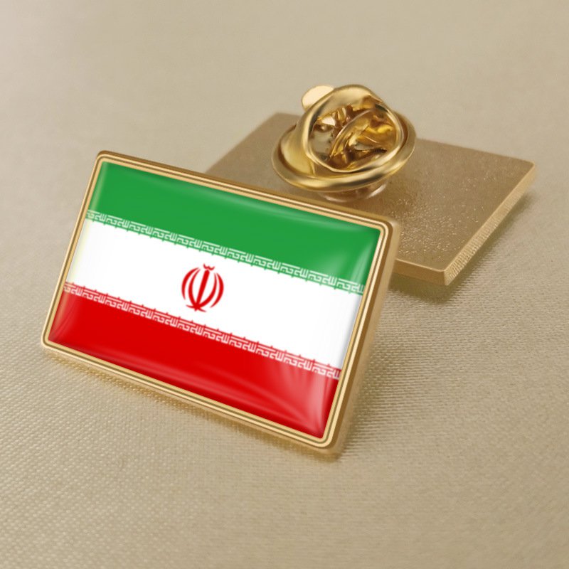 1Pcs Iran Country Flag Badges Lapel Pins-25x15mm