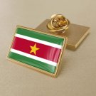 1Pcs Suriname Country Flag Badges Lapel Pins-25x15mm 1Pcs Suriname Country Flag Badges Lapel Pins-25x15mm