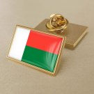 1Pcs Madagascar Country Flag Badges Lapel Pins-25x15mm