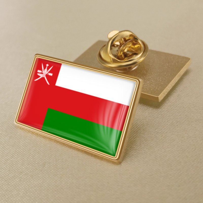 1Pcs Oman Country Flag Badges Lapel Pins-25x15mm