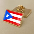 1Pcs Puerto Rico Country Flag Badges Lapel Pins-25x15mm