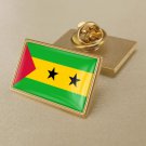 1Pcs Sao Tome and Principe Country Flag Badges Lapel Pins-25x15mm